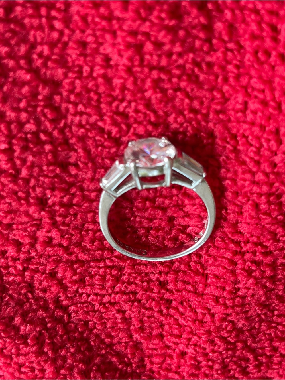 Classic Sterling Silver Solitaire Ring with Clear Stone